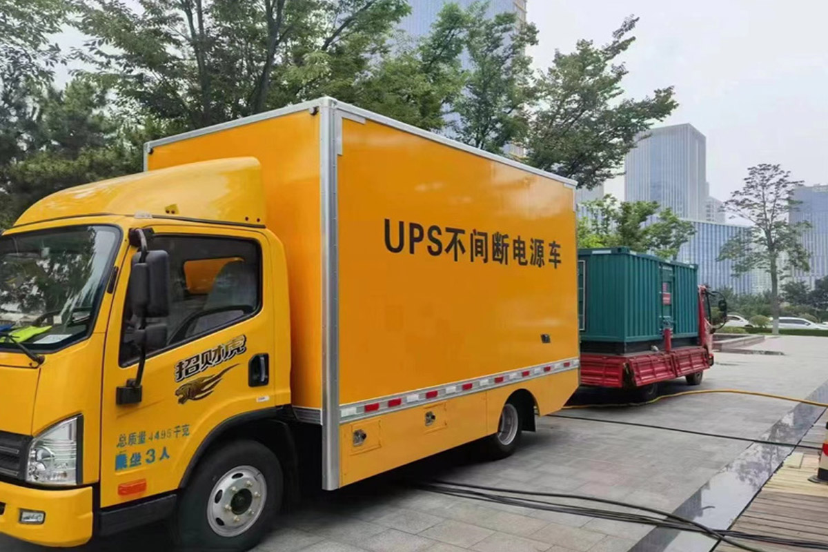 诏安发电机租赁施工现场