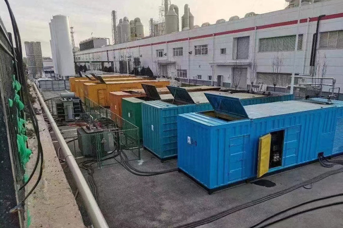 诏安发电机租赁施工现场